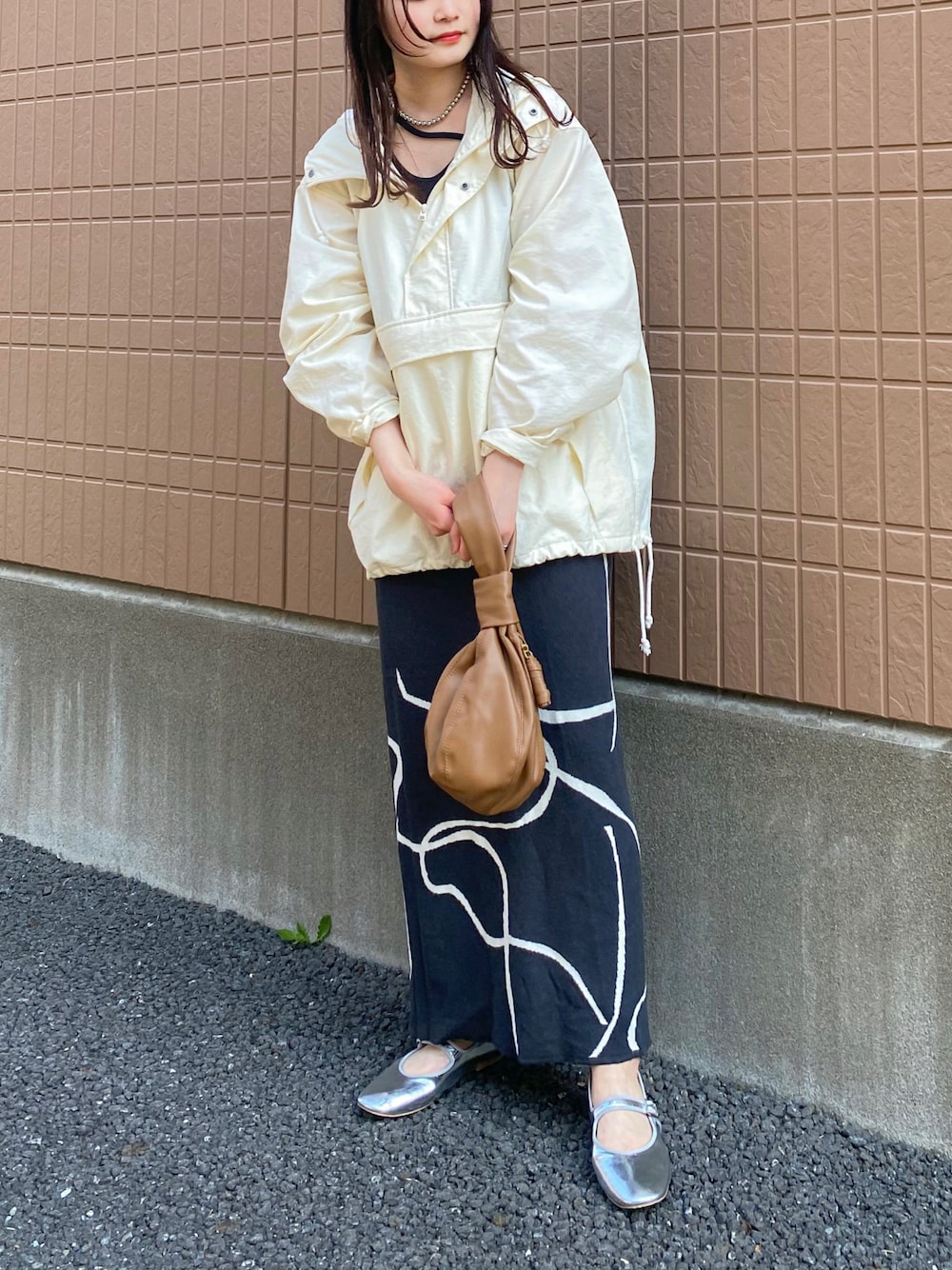 小松マテーレ】ナイロンオックス オニベジ オーバーサイズ アノラック