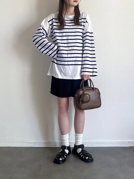 「tukn.（トゥクン）のアイテム（バッグ）」を使った、pearn0さん（レディース・160cm）の夏コーディネート