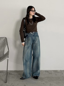 「EVOL（イーボル）のアイテム」を使った、pearn0さん（レディース・160cm）の春コーディネート