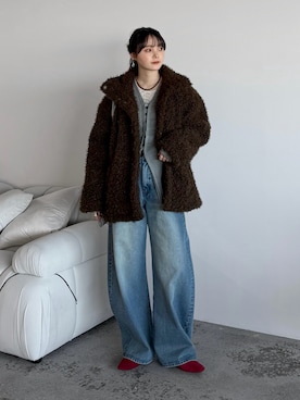 「NOGLE（ノグル）のアイテム」を使った、pearn0さん（レディース・160cm）の冬コーディネート