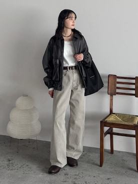 「アイテム（ブルゾン）」を使った、pearn0さん（レディース・160cm）の秋コーディネート