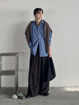 「ワイドパンツ」｜pearn0さん（レディース・160cm）の秋コーディネート