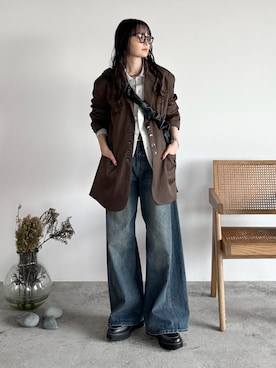 「アイテム（バッグ）」を使った、pearn0さん（レディース・160cm）の秋コーディネート