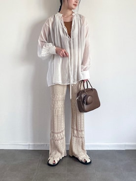 「tukn.（トゥクン）のアイテム（バッグ）」を使った、pearn0さん（レディース・160cm）の夏コーディネート