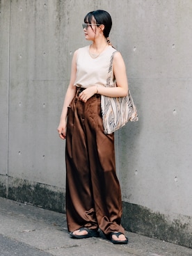 「アツいコーデ全部見せ」｜pearn0さん（レディース・160cm）の夏コーディネート