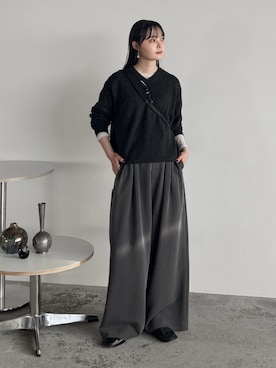 「ワイドパンツ」｜pearn0さん（レディース・160cm）の秋コーディネート