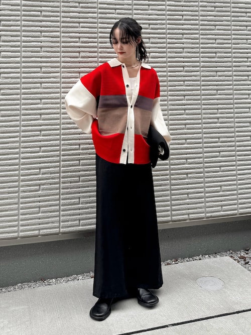 Loose fit knit polo shirt / ルーズフィットニットポロシャツ