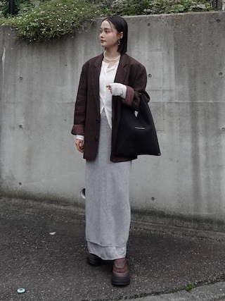 「CHAAKAN(チャカン靴)のエンバー プラットフォーム スニーカー SNSDR3h186 (6cm)(スニーカー)」を使った、pearn0さん(レディース・160cm)の秋コーディネート