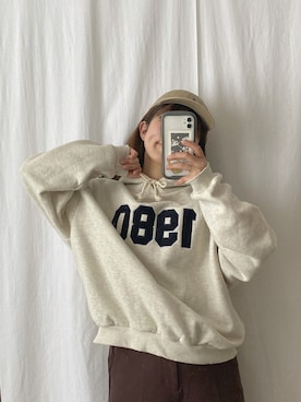 「大学生コーデ」｜「アイテム（キャップ）」を使った、Muyさん（レディース・150cm）の冬コーディネート