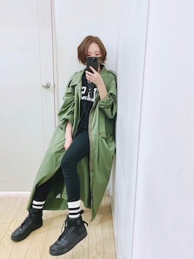 「クレドナ」｜「アイテム（ジャケット/アウター）」を使った、h.eさん（レディース・150cm）の秋コーディネート