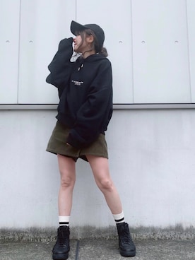 「アイテム（ウィッグ）」を使った、h.eさん（レディース・150cm）の秋コーディネート