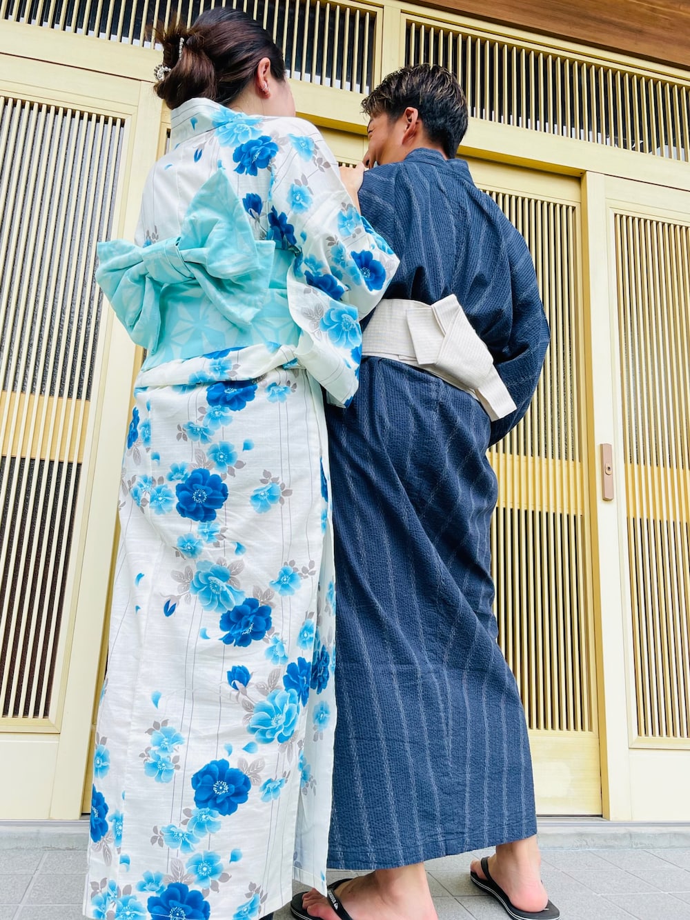 「浴衣、浴衣女子、浴衣男子、夏祭り、浴衣コーデ、夏祭りコーデ、プチプラ、休日スタイル、おしゃれさんと繋がりたい、花火大会」｜「夢展望のアイテム（浴衣、ブルー系）」を使った、chulipo2さん（キッズ・151cm）の秋コーディネートの1枚目の写真