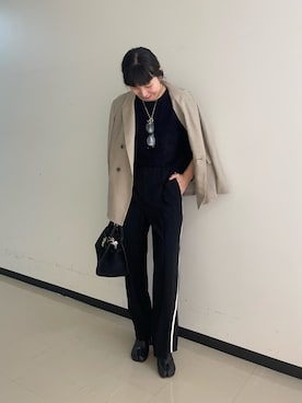 「アイテム（テーラードジャケット）」を使った、nol iwaoさん（レディース・163cm）の夏コーディネート
