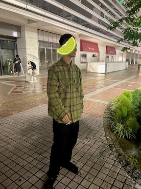 「アイテム（モカシン/デッキシューズ）」を使った、まいきー！さん（メンズ・174cm）の秋コーディネート