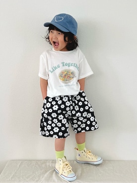 「apres les cours」｜「アイテム（帽子）」を使った、u_chanさん（キッズ・100cm）の春コーディネート