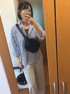 「GU（ジーユー）のアイテム（ネックレス）」を使った、mako19さん（レディース・166cm）の秋コーディネート