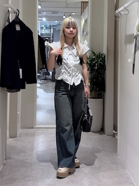 「FREE'S MART（フリーズマート）のアイテム（バッグ）」を使った、 リミさん（レディース・155cm）の夏コーディネート