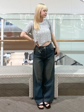 「アイテム（トートバッグ）」を使った、オオカワ リミさん（レディース・155cm）の夏コーディネート