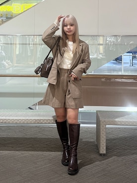 「アイテム（テーラードジャケット）」を使った、 リミさん（レディース・155cm・20代）の秋コーディネート