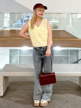 「FREE'S MART（フリーズマート）のアイテム（キャップ）」を使った、 リミさん（レディース・155cm）の夏コーディネート