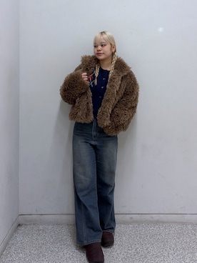 「FREE'S MART（フリーズマート）のアイテム（ブルゾン）」を使った、 リミさん（レディース・155cm）の冬コーディネート