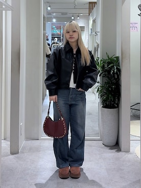 「FREE'S MART（フリーズマート）のアイテム（ブルゾン）」を使った、 リミさん（レディース・155cm）の冬コーディネート