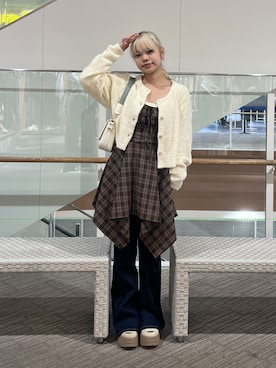 「アイテム（ワンピース/ドレス）」を使った、 リミさん（レディース・155cm）の秋コーディネート