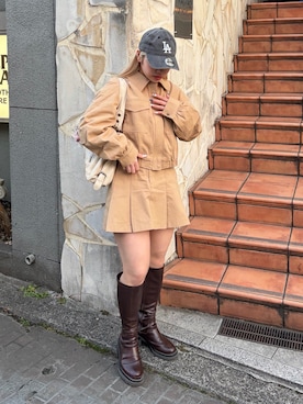 「FREE'S MART（フリーズマート）のアイテム（ジャケット/アウター）」を使った、 リミさん（レディース・155cm）の春コーディネート