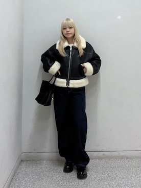 「アイテム（ブルゾン）」を使った、 リミさん（レディース・155cm・20代）の秋コーディネート