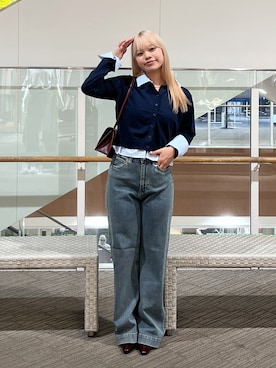 「骨格ウェーブ」｜ リミさん（レディース・155cm・20代）の秋コーディネート
