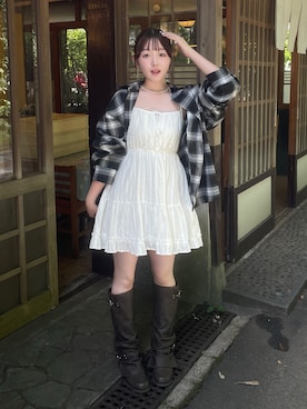 「アイテム（ワンピース/ドレス）」を使った、かりんさん（レディース・155cm・20代）の夏コーディネート