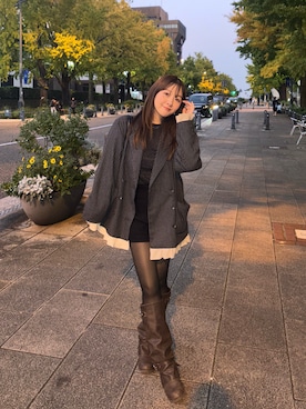 「NEUNA（ヌナ）のアイテム」を使った、かりんさん（レディース・155cm）の冬コーディネート