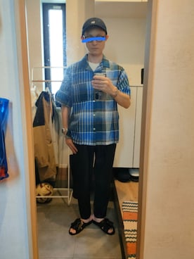 「UNIQLO（ユニクロ）のアイテム（帽子）」を使った、STINKYさん（メンズ・162cm）の夏コーディネート
