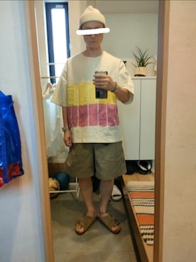 「BIRKENSTOCK（ビルケンシュトック）のアイテム」を使った、STINKYさん（メンズ・162cm）の夏コーディネート