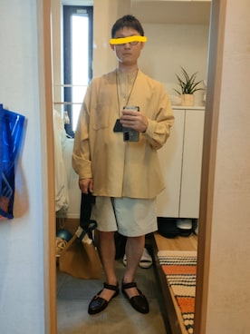 「アイテム（サンダル）」を使った、STINKYさん（メンズ・162cm）の夏コーディネート