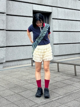 「アイテム（ポロシャツ）」を使った、𝗥𝗂𝗁𝗈.さん（レディース・157cm・20代）の夏コーディネート