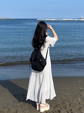 「アイテム（バックパック/リュック）」を使った、ayame111さん（レディース・160cm）の夏コーディネート