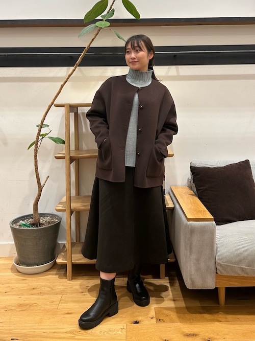 セール】ウールリバーノーカーラミドルコート（その他アウター