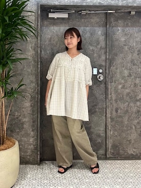 「ストレート×イエベ」｜「アイテム（ワンピース/ドレス）」を使った、kannanomさん（レディース・155cm）の夏コーディネート