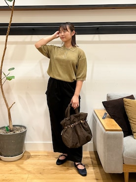「アイテム（ポロシャツ）」を使った、kannanomさん（レディース・155cm・20代）の夏コーディネート