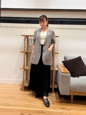 「URBAN RESEARCH DOORS（アーバンリサーチドアーズ）のアイテム（タンクトップ）」を使った、kannanomさん（レディース・155cm）の秋コーディネート