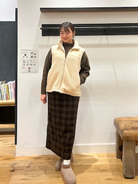 「アイテム（ベスト）」を使った、kannanomさん（レディース・155cm・20代）の冬コーディネート