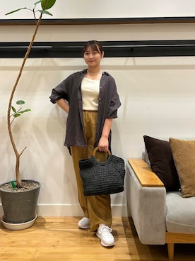 「PUMA（プーマ）のアイテム」を使った、kannanomさん（レディース・155cm）の夏コーディネート