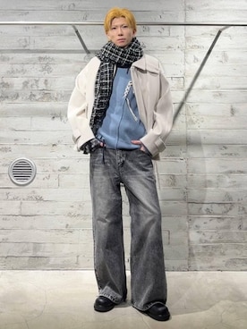 「アイテム（ストール/ショール）」を使った、iam _martin__さん（メンズ・181cm・20代）の秋コーディネート