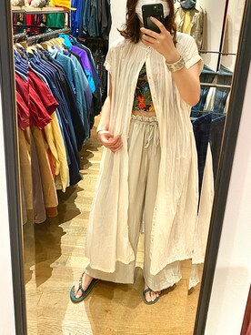 「チャイハネ（チャイハネ）のアイテム（サンダル）」を使った、99aya17さん（レディース・162cm）の秋コーディネート
