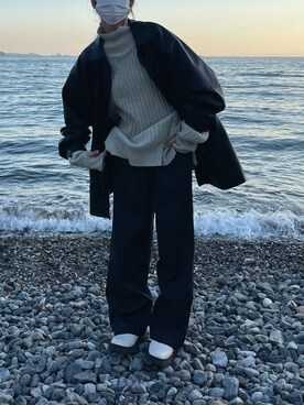 「いいね返し」｜「アイテム（ブルゾン）」を使った、maco._.さん（レディース・164cm）の冬コーディネート