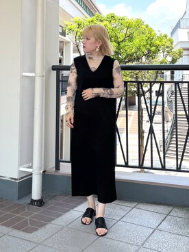「真夏のアクティブスタイル」｜「アイテム（ワンピース/ドレス）」を使った、KAHOさん（レディース・155cm）の夏コーディネート