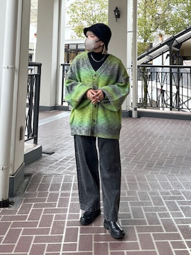 「シャギー」｜「アイテム（帽子）」を使った、KAHOさん（レディース・155cm）の冬コーディネート