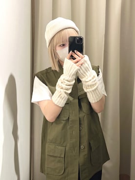 「CPCM」｜「アイテム（帽子）」を使った、KAHOさん（レディース・155cm）の夏コーディネート
