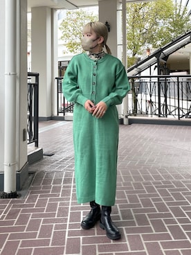 「CPCM」｜「アイテム（ワンピース/ドレス）」を使った、KAHOさん（レディース・155cm）の冬コーディネート